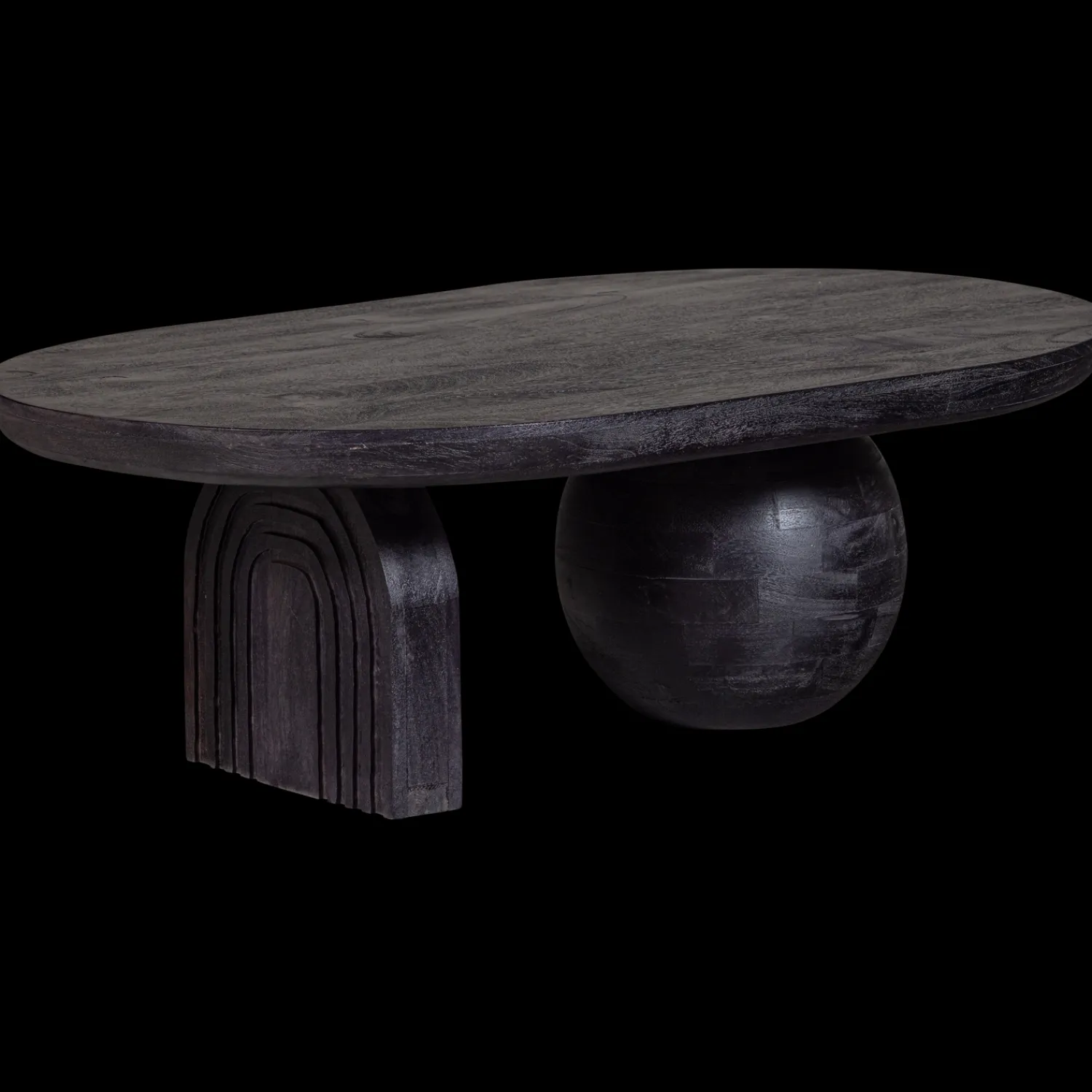 Houten Salontafels|Ovale Salontafels-WOOOD Steppe Salontafel Black