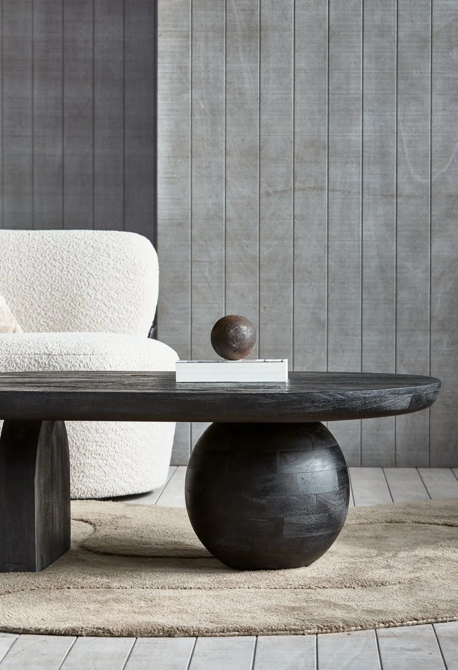 Houten Salontafels|Ovale Salontafels-WOOOD Steppe Salontafel Black