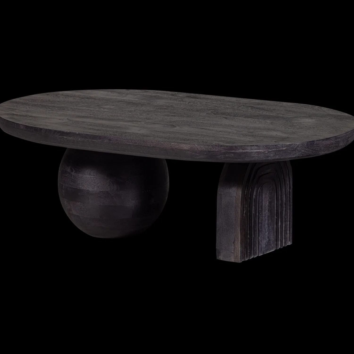 Houten Salontafels|Ovale Salontafels-WOOOD Steppe Salontafel Black