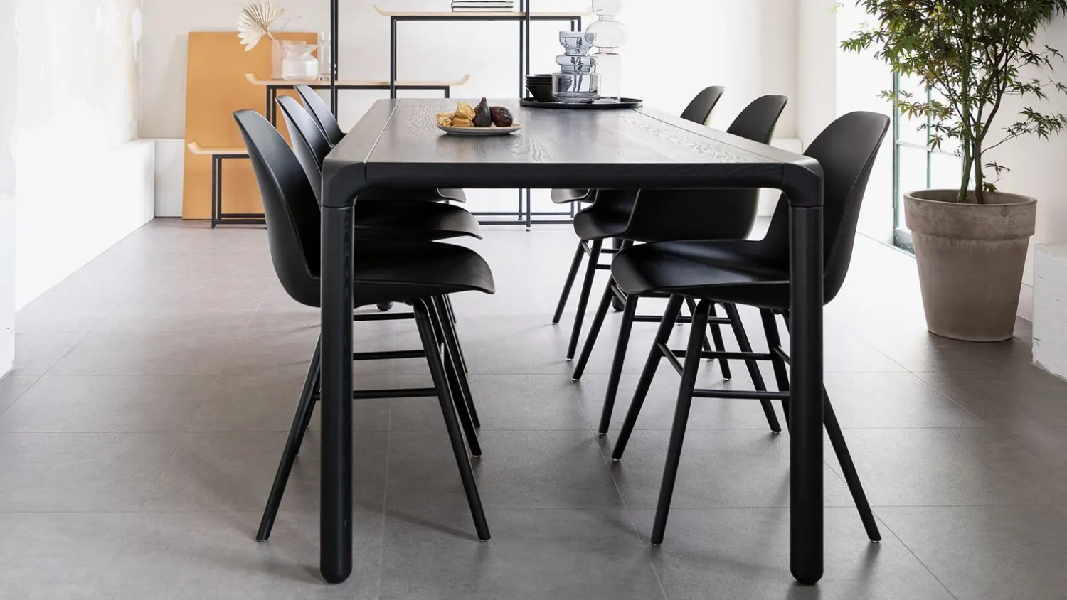 Rechthoekige Eettafels-Zuiver Storm Eettafel Black