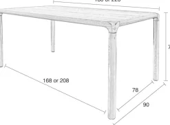 Rechthoekige Eettafels-Zuiver Storm Eettafel Black
