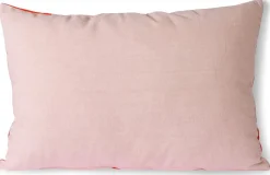 Sierkussens & Plaids-HKLIVING Striped Velvet Koraal Sierkussen Rood, Roze