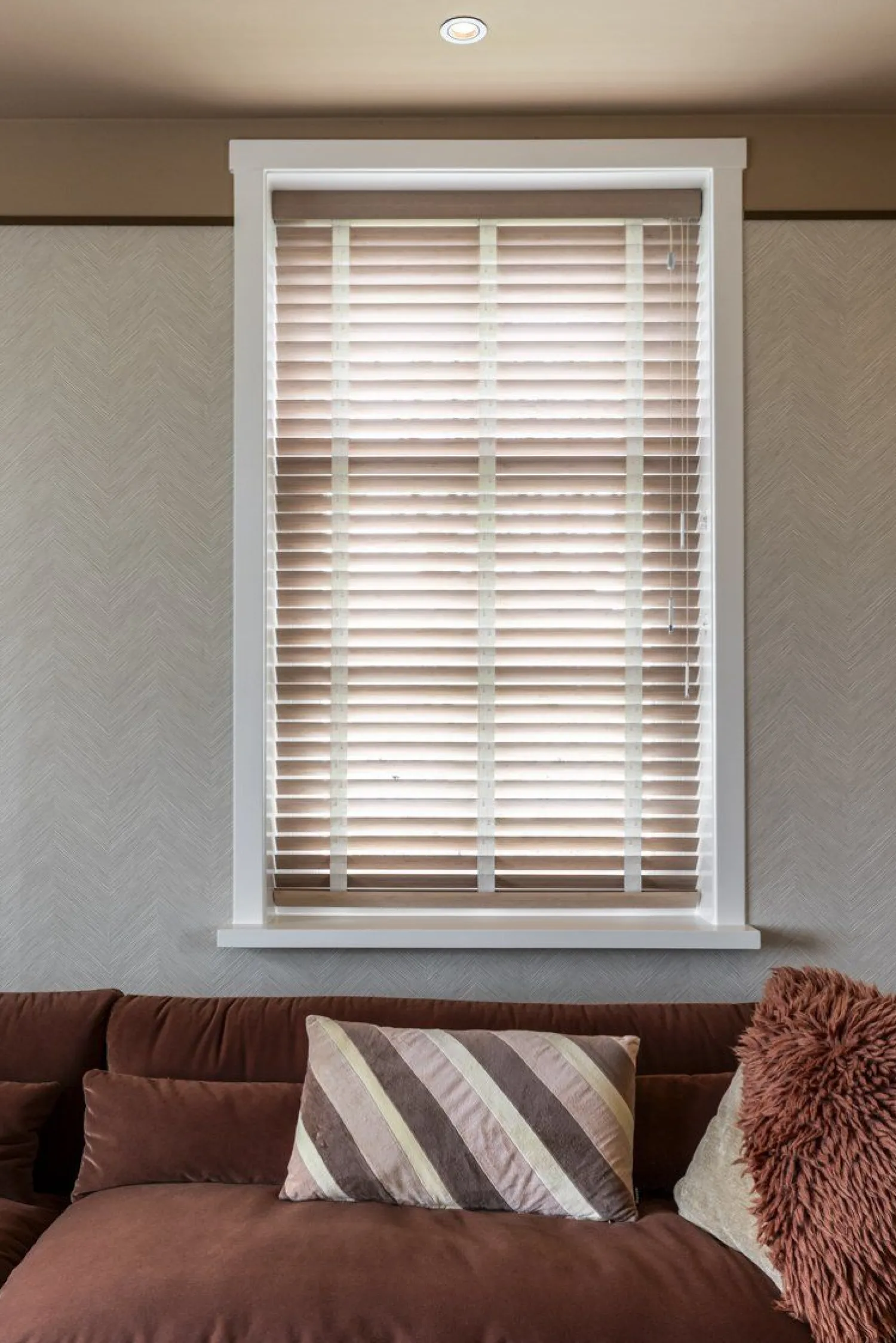 Sierkussens & Plaids-HKLIVING Striped Velvet Sierkussen Rose