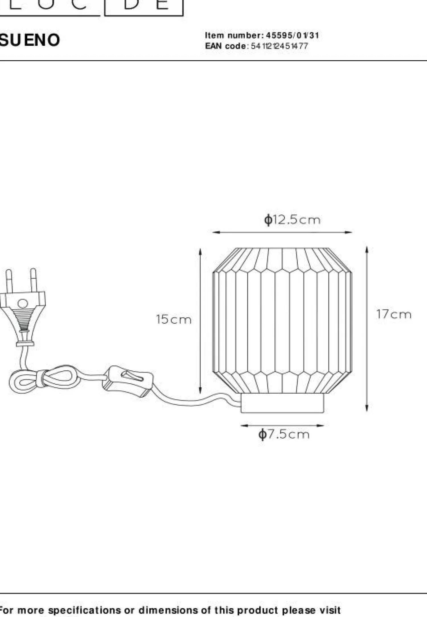 Tafellampen|Tafellampen-Lucide Sueno Tafellamp Wit