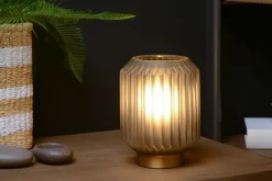 Tafellampen|Tafellampen-Lucide Sueno Tafellamp Grijs