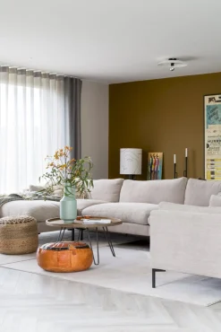 Hockers|Poefs-Zuiver Summer Hocker Latte