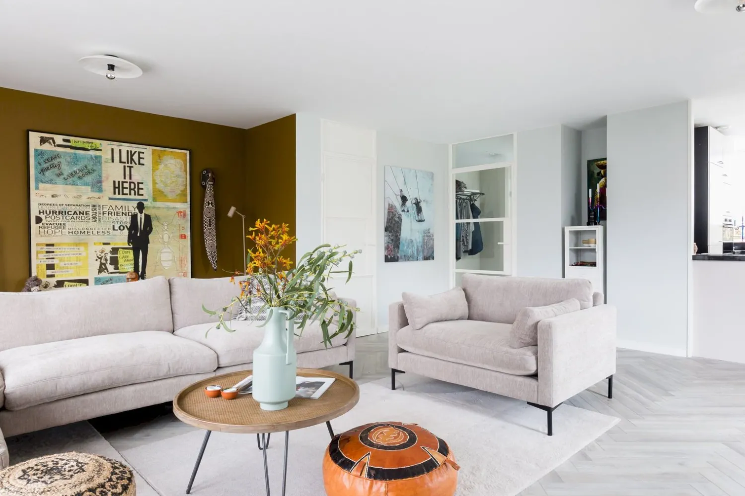 Loveseats-Zuiver Summer Loveseat Latte