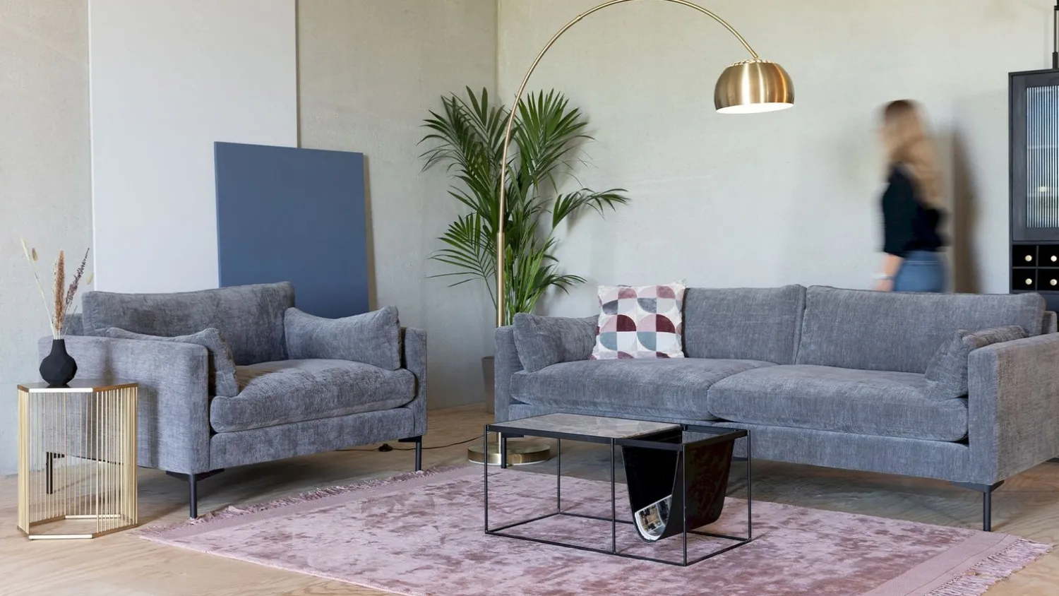 Loveseats-Zuiver Summer Loveseat Antracite