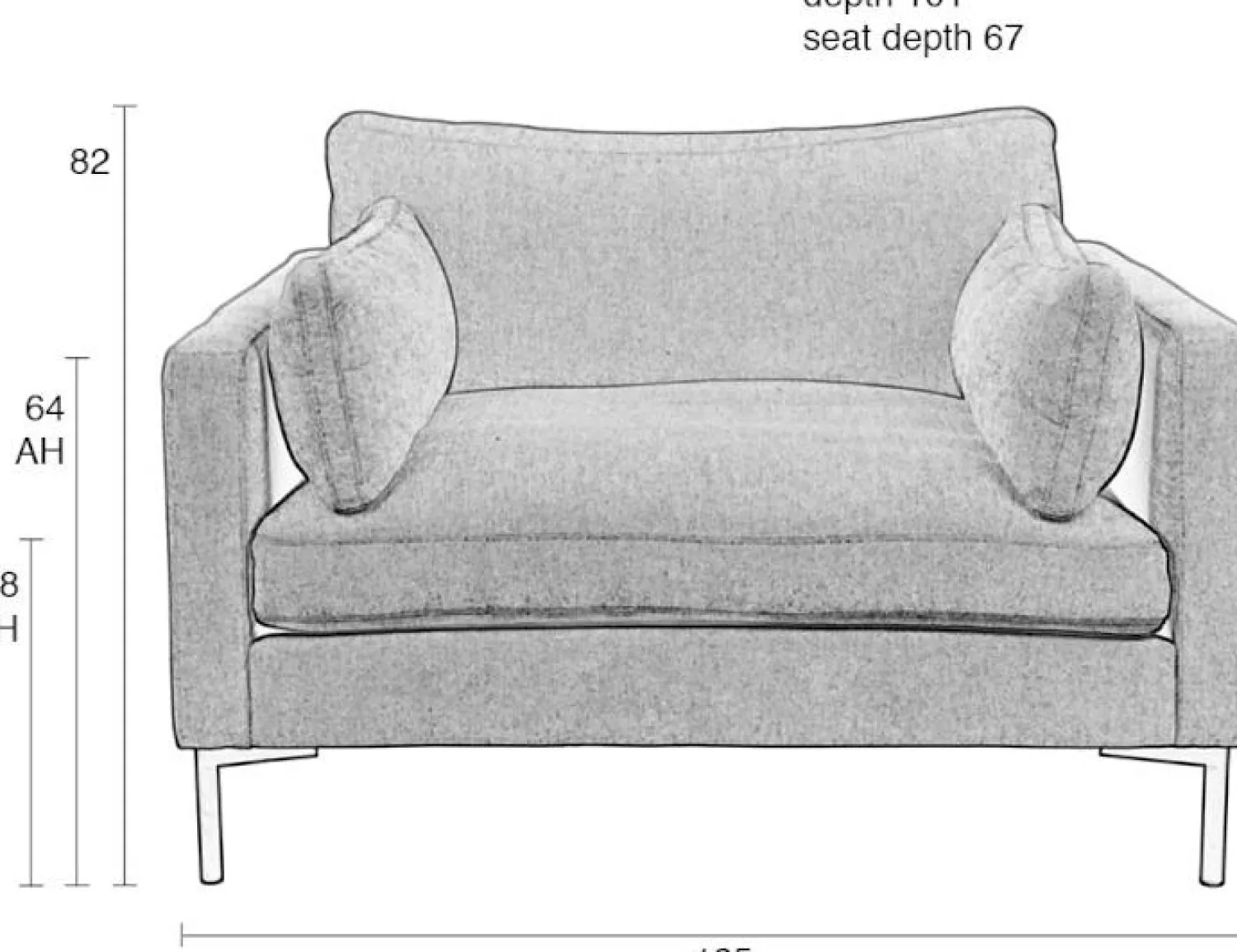 Loveseats-Zuiver Summer Loveseat Antracite