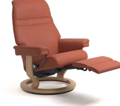 Leren Fauteuils|Relaxfauteuils-Stressless Sunrise Relaxfauteuil Zwart