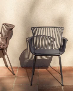 Tuinstoelen-Kave Home Surpika Tuinstoel Grafiet
