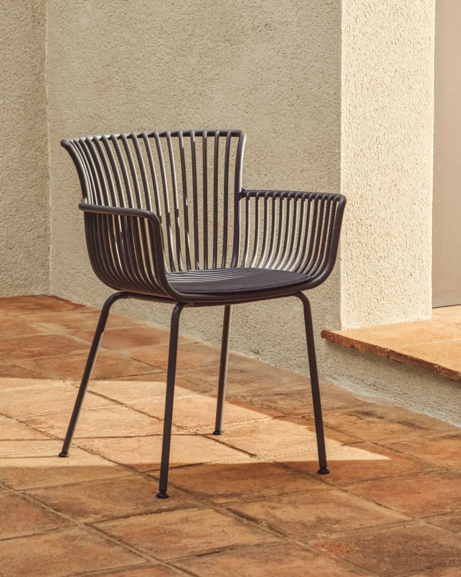 Tuinstoelen-Kave Home Surpika Tuinstoel Grafiet