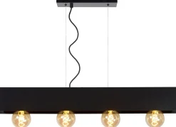 Industriële Hanglampen|Industriële Hanglampen-Lucide Surtus Hanglamp Zwart