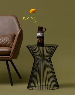Ronde Bijzettafels-WOOOD Suus Bijzettafel Zwart