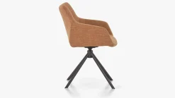 Draaibare Eetkamerstoelen|Eetkamerstoelen Met Armleuning-Montèl Swing Eetkamerstoel Ocre