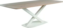 Houten Eettafels|Ovale Eettafels-Bert Plantagie Table Talk Eettafel White Wash