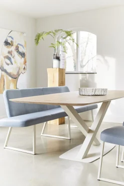 Houten Eettafels|Ovale Eettafels-Bert Plantagie Table Talk Eettafel White Wash