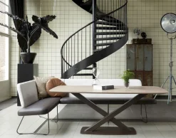 Houten Eettafels|Ovale Eettafels-Bert Plantagie Table Talk Eettafel White Wash