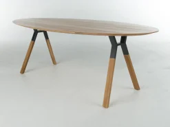 Houten Eettafels|Ovale Eettafels-Bert Plantagie Table Talk Eettafel White Wash