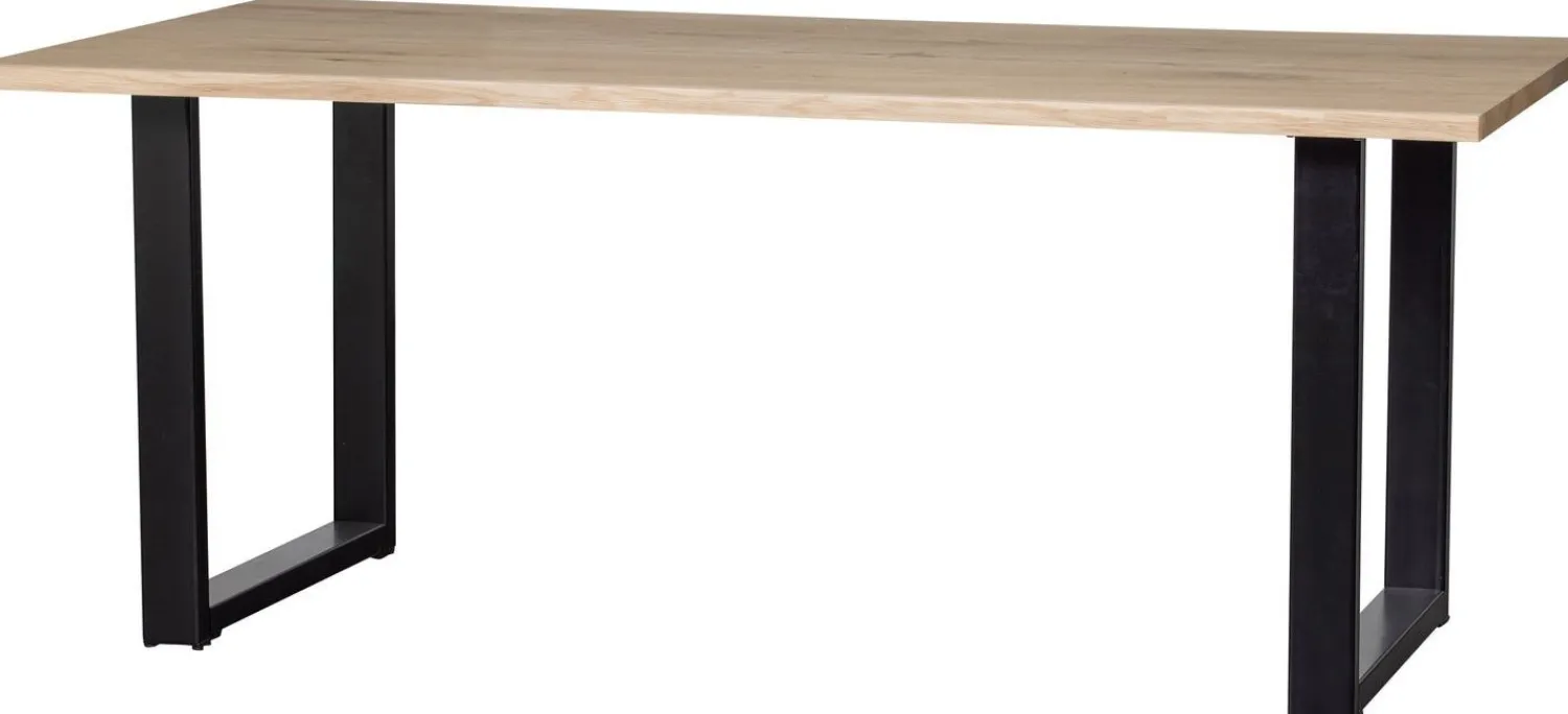 Rechthoekige Eettafels|Houten Eettafels-WOOOD Tablo Boomstam U-poot Eettafel Naturel