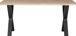 Houten Eettafels|Rechthoekige Eettafels-WOOOD Tablo Boomstam X-poot Eettafel Naturel