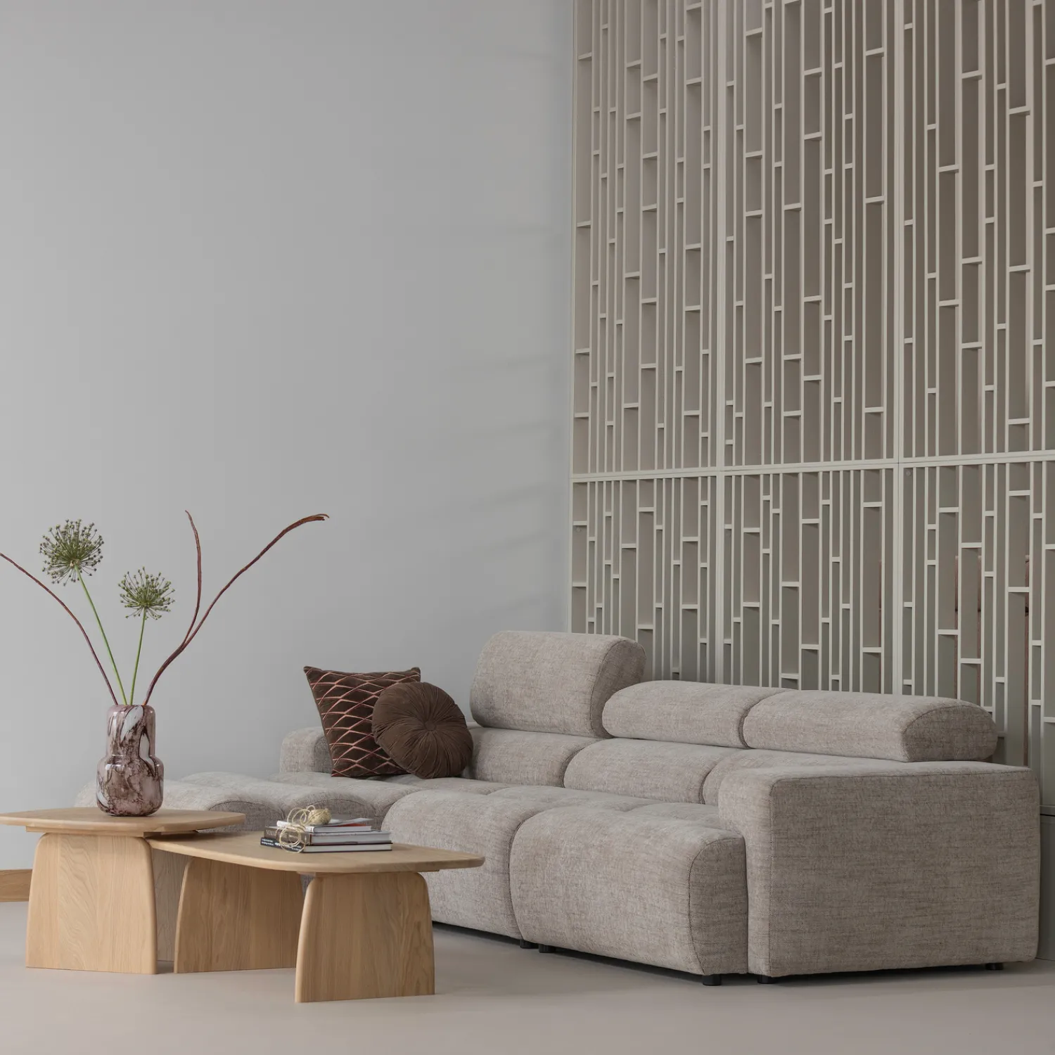 Vierkante Salontafels-WOOOD Tablo Salontafel Naturel