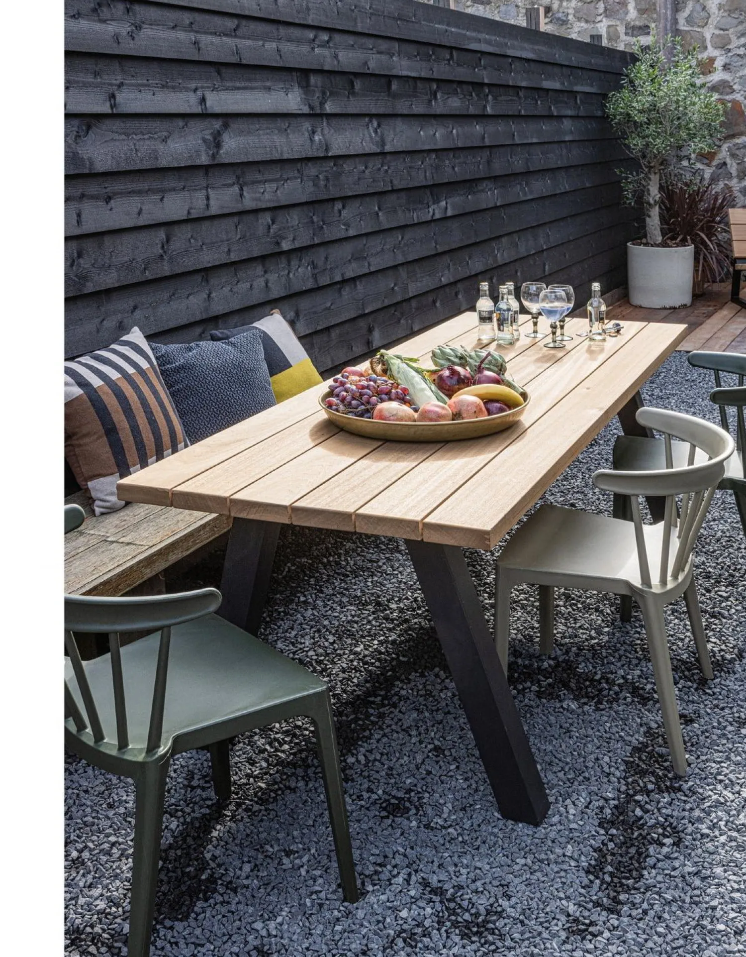 Tuintafels-WOOOD Tablo Tuintafel Natural, Black