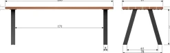 Tuintafels-WOOOD Tablo Tuintafel Natural, Black