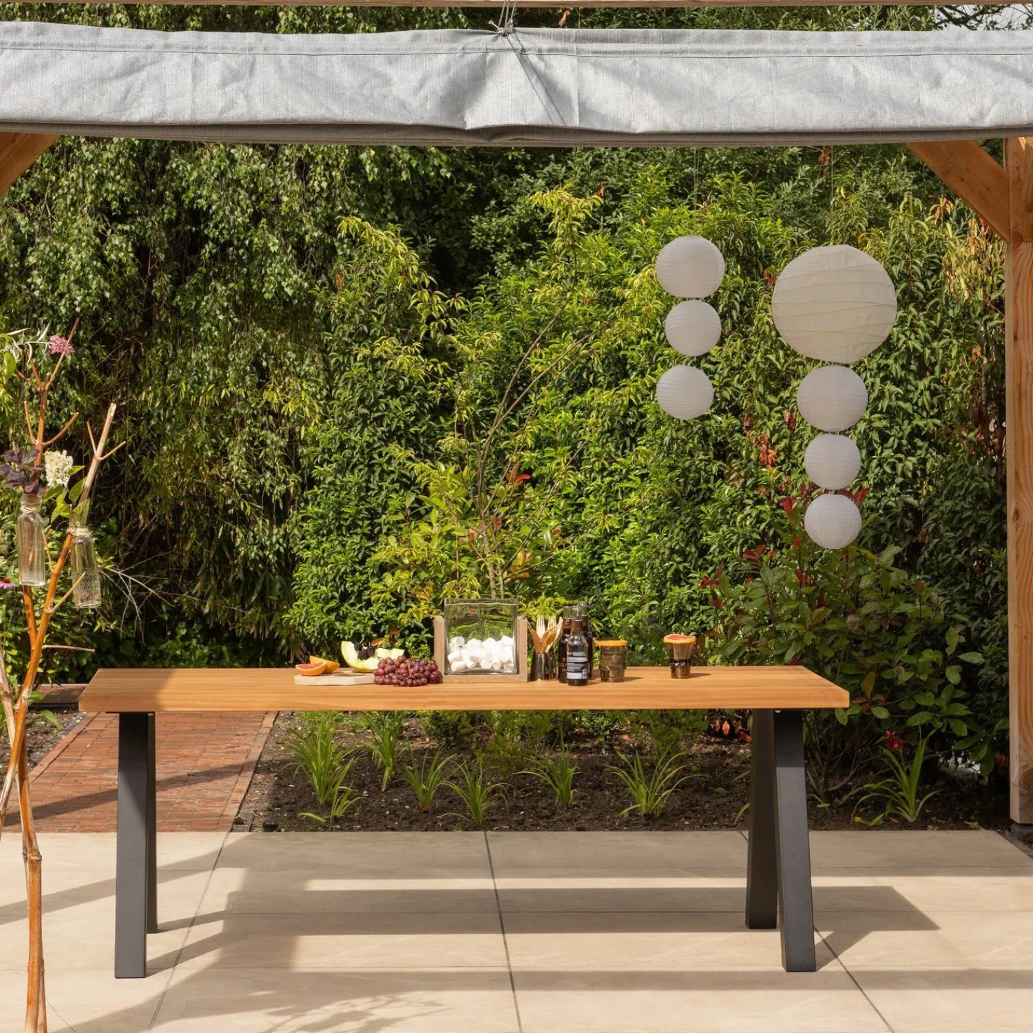 Tuintafels-WOOOD Tablo Tuintafel Natural, Black