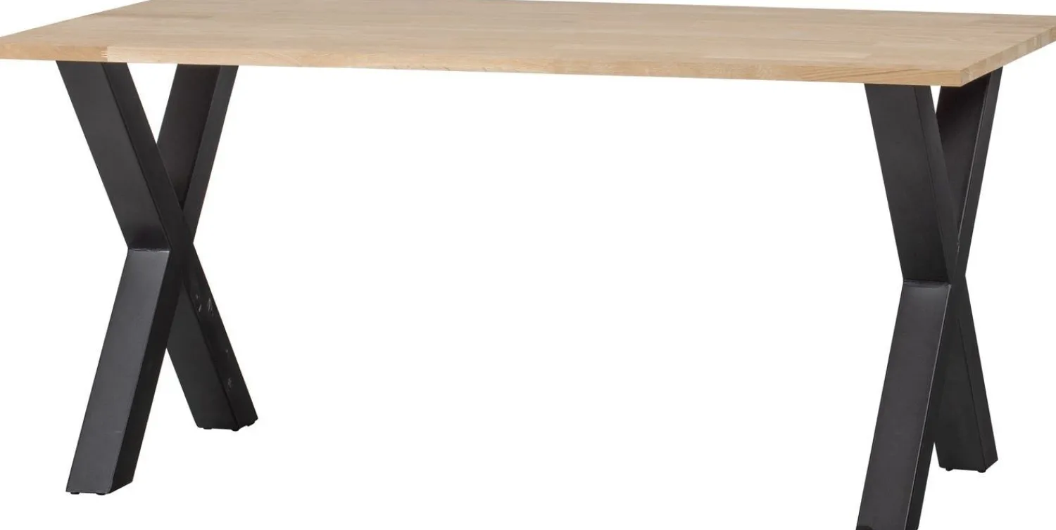 Houten Eettafels|Rechthoekige Eettafels-WOOOD Tablo X-poot Eettafel Naturel