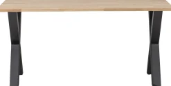 Houten Eettafels|Rechthoekige Eettafels-WOOOD Tablo X-poot Eettafel Naturel