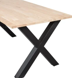 Houten Eettafels|Rechthoekige Eettafels-WOOOD Tablo X-poot Eettafel Naturel