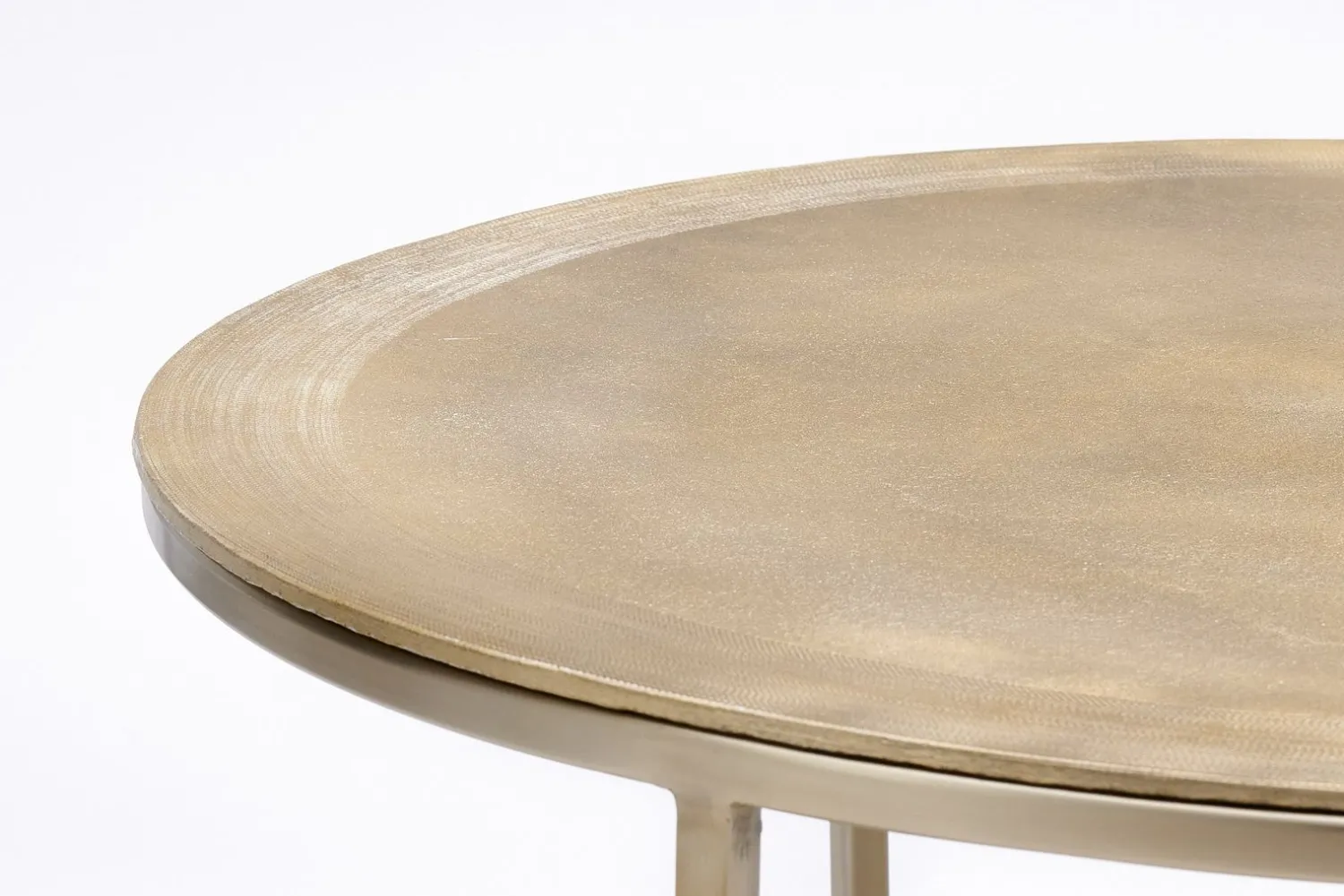 Ronde Salontafels-Trendhopper Talca Salontafelset Licht Goud