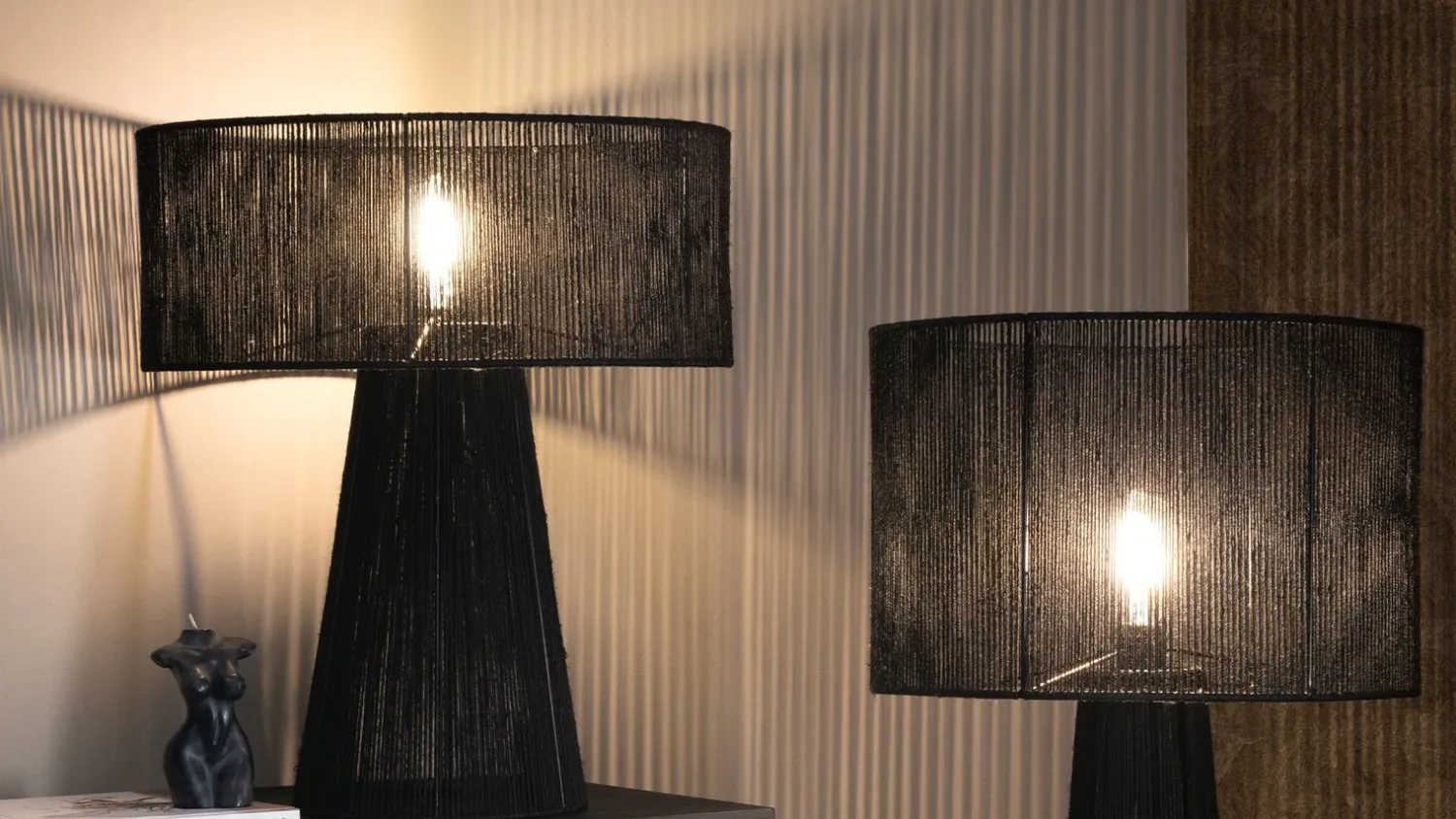 Tafellampen|Tafellampen-COCO maison Tali Tafellamp Zwart