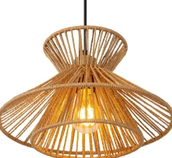 Hanglampen|Hanglampen-Lucide Tasman Hanglamp Naturel