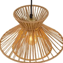 Hanglampen|Hanglampen-Lucide Tasman Hanglamp Naturel