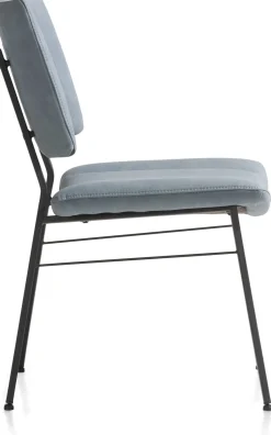 Eetkamerstoelen Zonder Armleuning-XOOON Tatum Pala Eetkamerstoel Skyblue