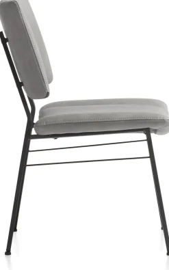 Eetkamerstoelen Zonder Armleuning-XOOON Tatum Pala Eetkamerstoel Lichtgrijs