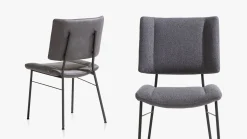 Eetkamerstoelen Zonder Armleuning-XOOON Tatum Pala Eetkamerstoel Antraciet