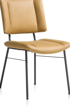 Eetkamerstoelen Zonder Armleuning-XOOON Tatum Pala Eetkamerstoel Oker Geel