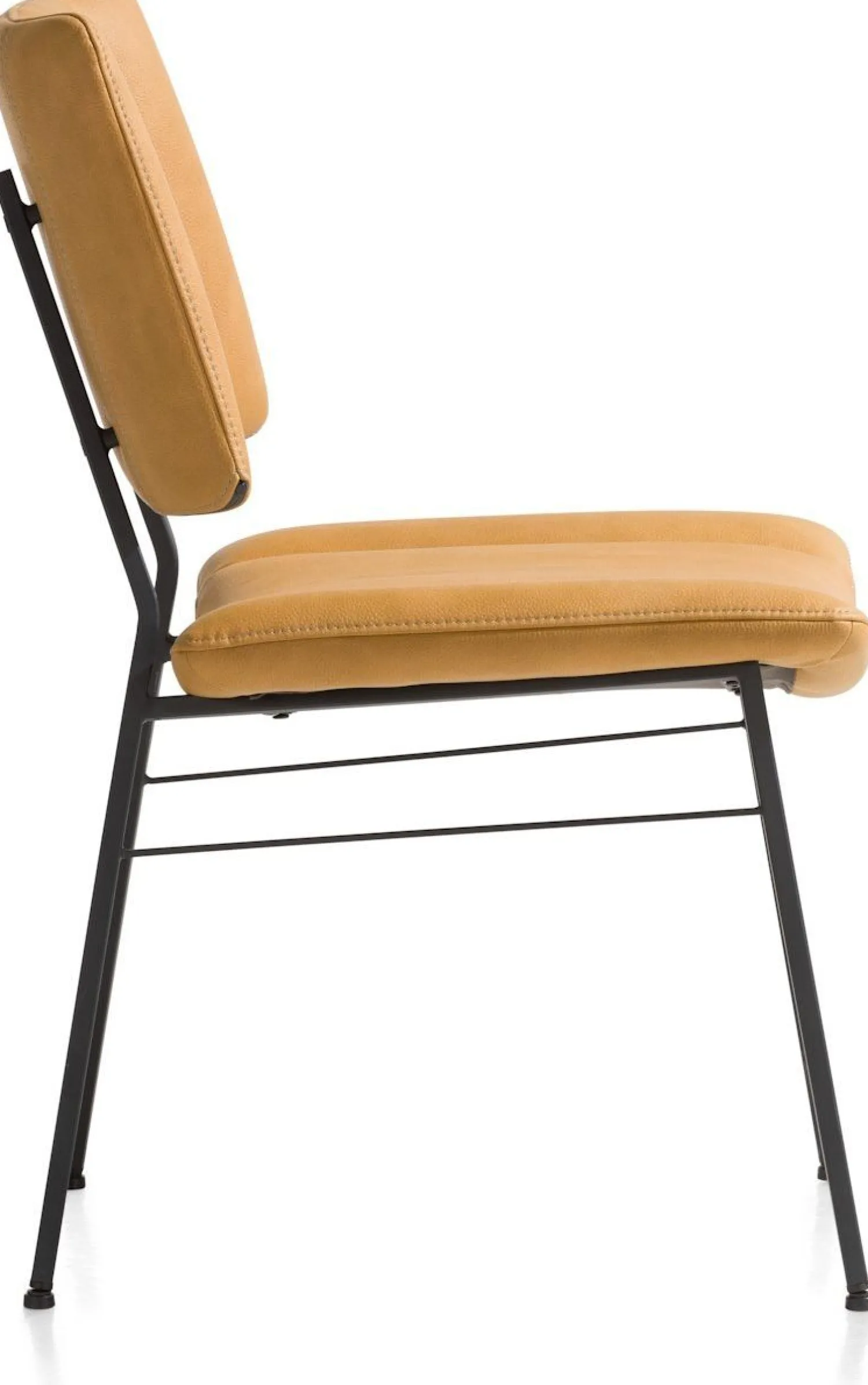 Eetkamerstoelen Zonder Armleuning-XOOON Tatum Pala Eetkamerstoel Oker Geel