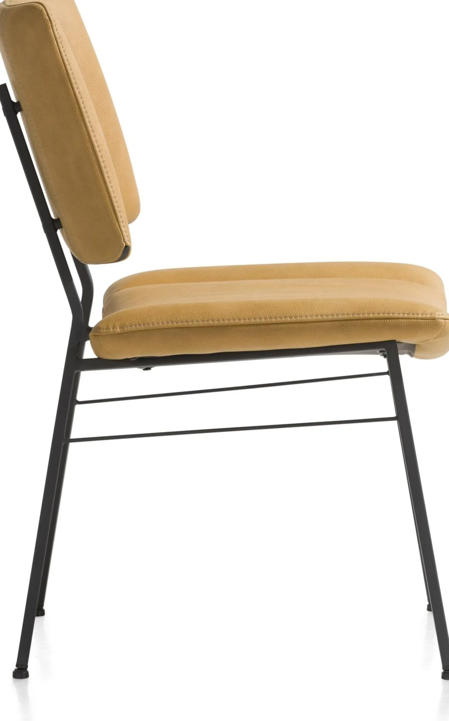 Eetkamerstoelen Zonder Armleuning-XOOON Tatum Pala Eetkamerstoel Oker Geel