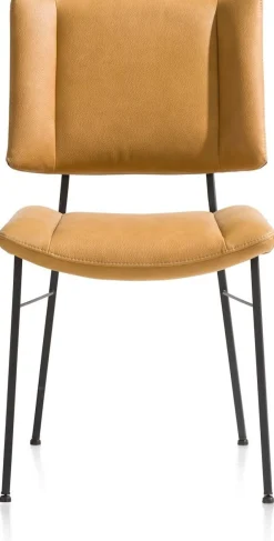 Eetkamerstoelen Zonder Armleuning-XOOON Tatum Pala Eetkamerstoel Oker Geel