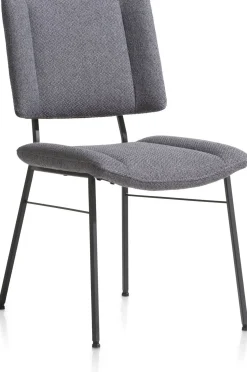 Eetkamerstoelen Zonder Armleuning-XOOON Tatum Ponti Eetkamerstoel Antraciet