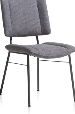 Eetkamerstoelen Zonder Armleuning-XOOON Tatum Ponti Eetkamerstoel Antraciet
