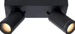 Industriële Plafondlampen|Plafondlampen-Lucide Taylor Plafondlamp Zwart