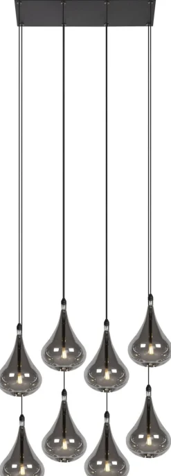 Glazen Hanglampen|Glazen Hanglampen-Lucide Tears Hanglamp Zwart