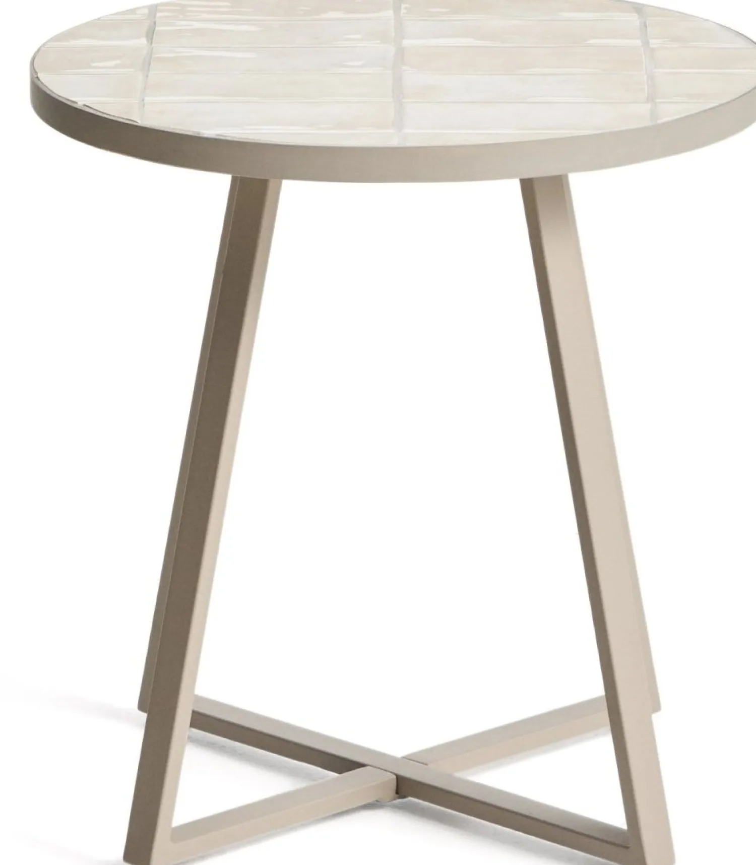 Ronde Bijzettafels-Kave Home Tella Bijzettafel Beige