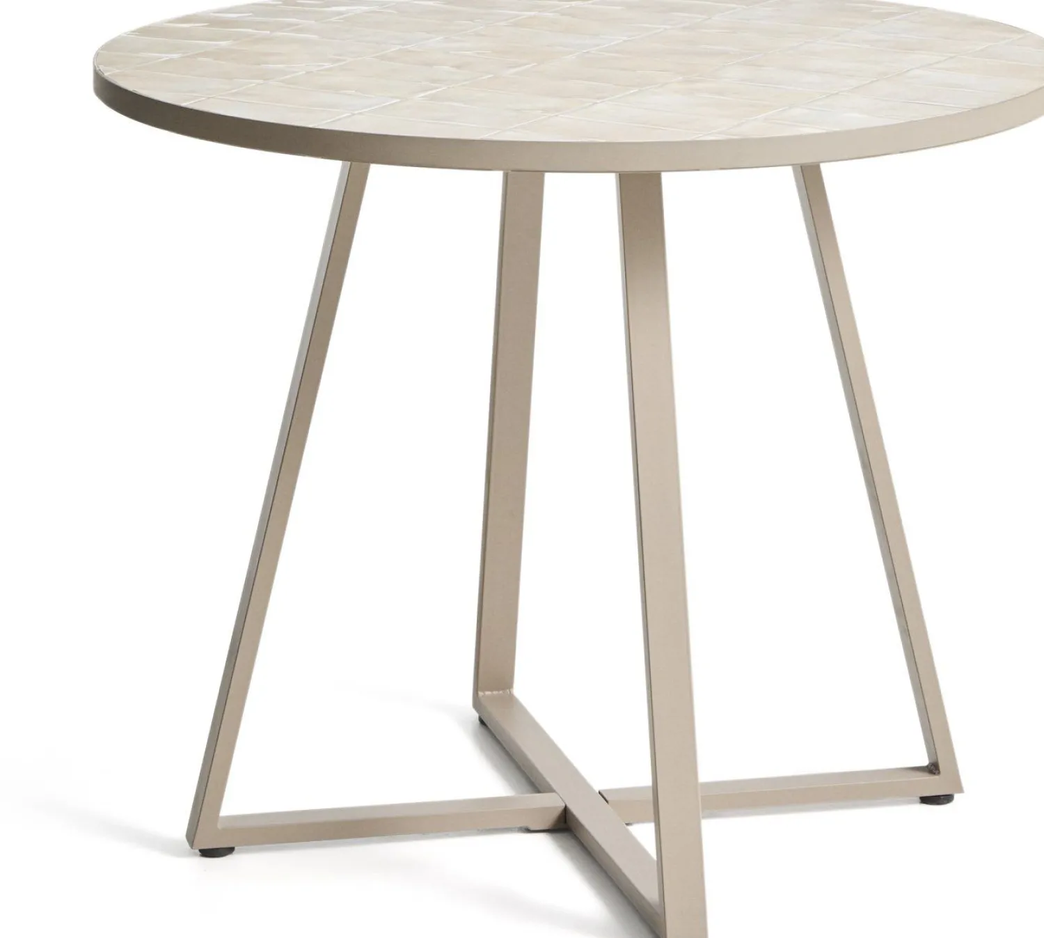 Tuintafels-Kave Home Tella Outdoor Bistrotafel Beige