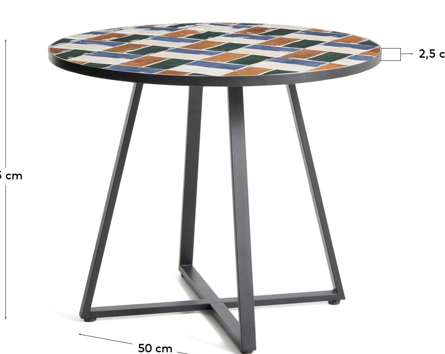 Tuintafels-Kave Home Tella Outdoor Bistrotafel Grafiet, Multi
